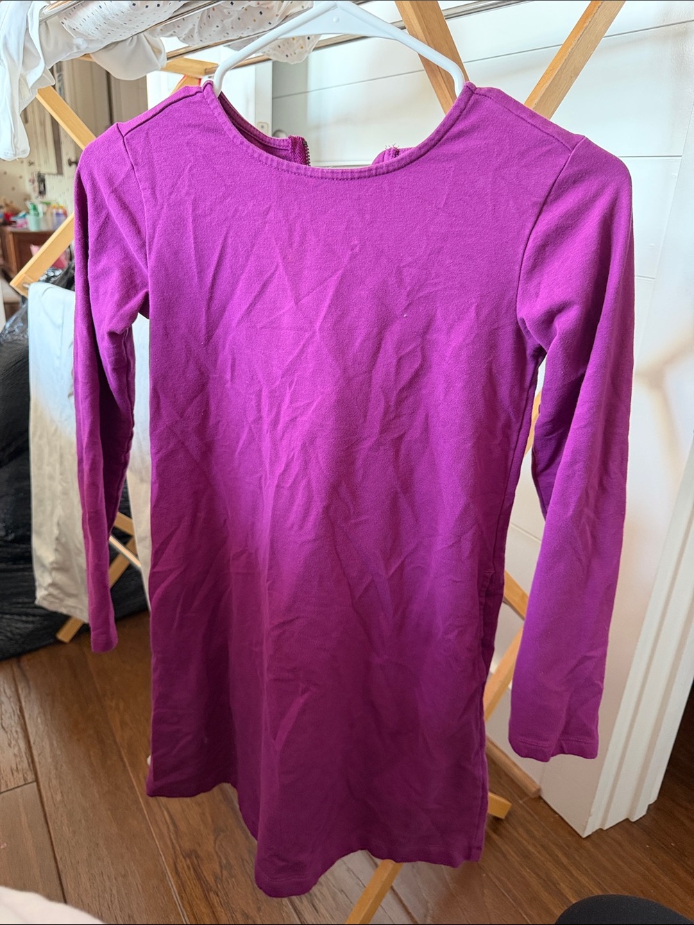 Primary Girls Long Sleeve Dress - Bright Purple